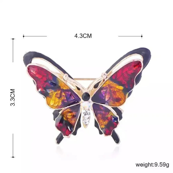 VQ Colorful Butterfly Brooch - Picture 3 of 6